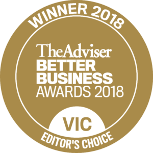2018 Winner - TheAdviser Better Business Awards for Victoria